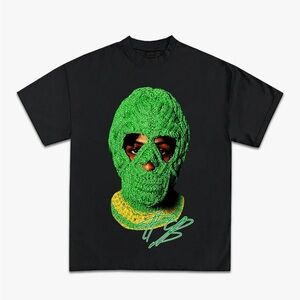 Gildan Black Tee with Green Graphic